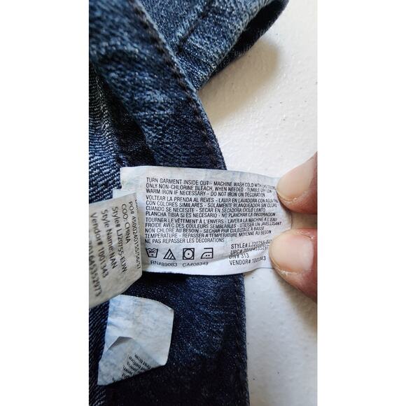 LEI Jeans Juniors Woman 17 37X32 Blue Flare Midrise Rhinestones Distressed Y2K - Picture 10 of 13